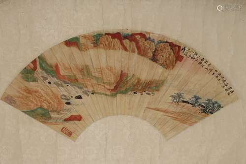 Chinese water color painting on paper, attributed to