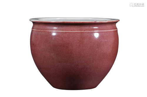 Chinese peachbloom glaze porcelain bowl.