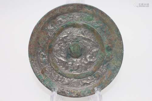 Chinese bronze mirror.