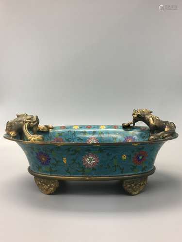 Chinese cloisonne incense burner.