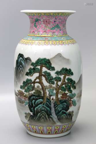 Chinese famille rose porcelain vase.