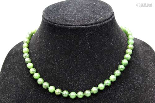 Spinach jade necklace.