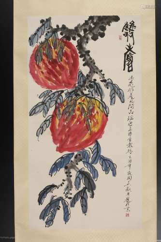 Chinese water color painting on paper, attributed to Wu