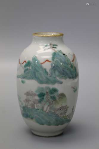 Chinese famille rose porcelain jar.