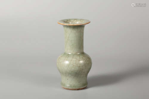 Chinese celadon crackle glaze porcelain vase.