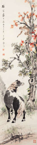 金寿石（1885～1928） 小憩 立轴 设色纸本