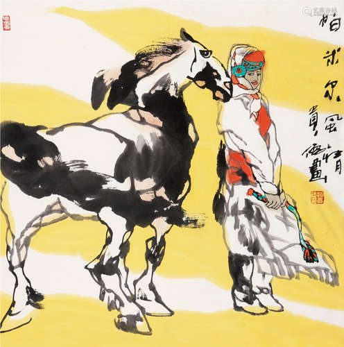 赵贵德（b.1937） 帕米尔风情 立轴 设色纸本