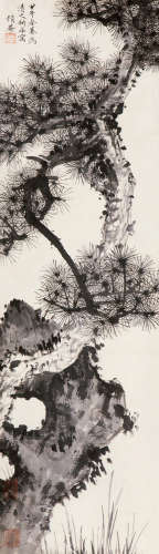 吴湖帆（1894～1968） 虬松 立轴 水墨纸本