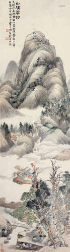 吴榖祥（1848～1903） 山腰云锁图 立轴 设色纸本