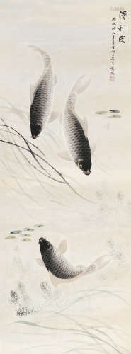吴青霞（1910～2008） 得利图 立轴 设色纸本