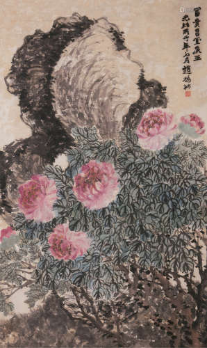 赵之谦（1829～1884） 满堂富贵 立轴 设色纸本