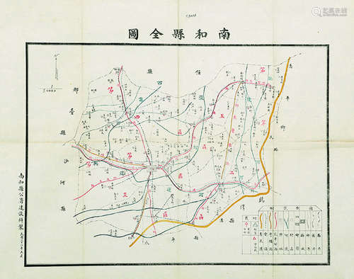 南和县全图 镜心 纸本