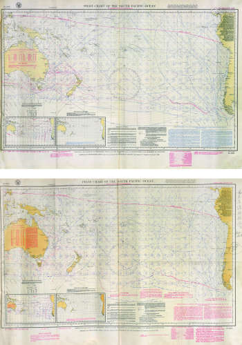 南太平洋领航图 纸本