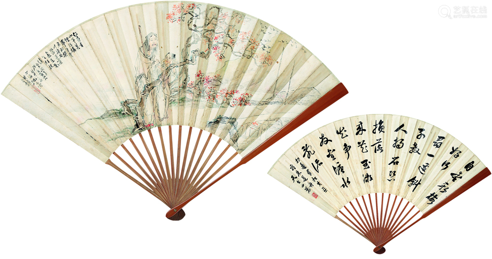 沈心海 1855 1941 刘介玉 11 1933 己未 1919年 作青山红树图行书自作诗成扇设色纸本 Deal Price Picture 沈心海 1855 1941 刘介玉 11 1933 己未 1919年 作青山红树图行书自作诗成扇设色纸本 Deal Price Picture
