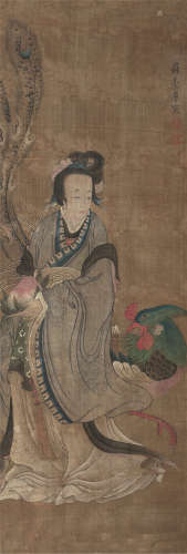 唐寅（1470～1524）（款） 仕女图 镜心 设色绢本
