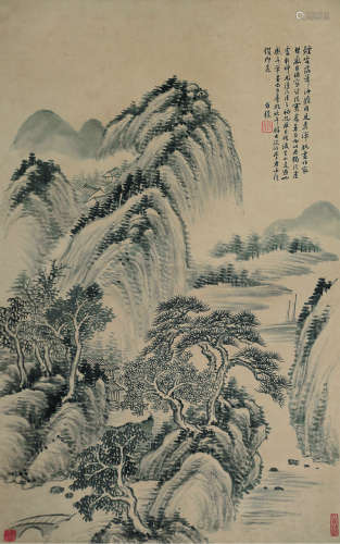 何维朴（1842～1922） 浮岚暖翠图 立轴 水墨纸本