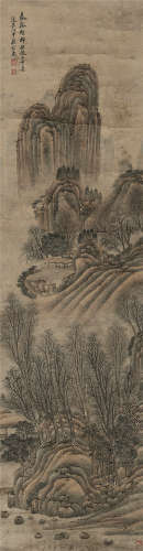 顾鹤庆（1766～?） 道光丙申（1836年）作 春溪烟柳图 镜心 设色纸本