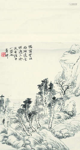 陈曾寿（1878～1949） 林泉高致图 立轴 水墨纸本