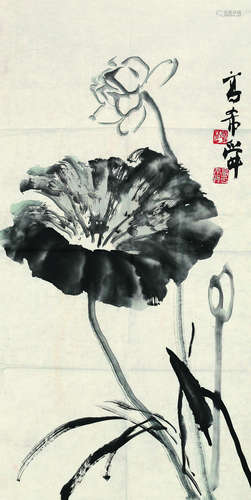 高希舜（1895～1982） 出水芙蓉图 镜心 水墨纸本