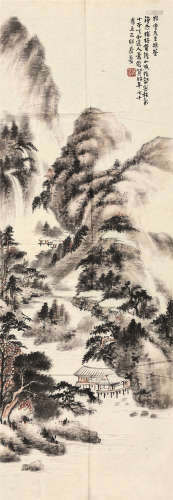 萧俊贤（1865～1949） 己卯 1939年作 隐壑密林图 镜心  纸本