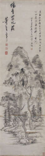 明 董其昌（1555—1636） 山水 纸本水墨 立轴