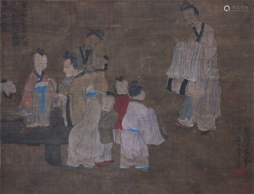 明 崔子忠（1574-1644） 人物 绢本设色 立轴
