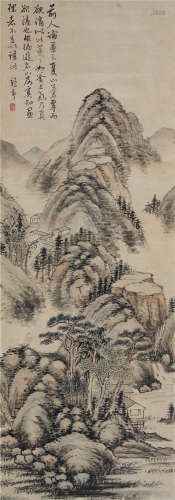 清 朱鹤年（1760—1844） 山水 纸本设色 立轴