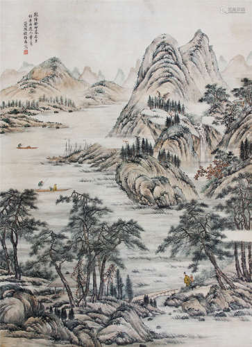 清 钱维乔（1739-1806） 山水 纸本设色 立轴