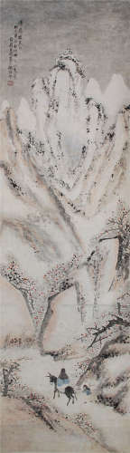 清 高其佩（1660—1734） 梅开雪岭 纸本设色 立轴