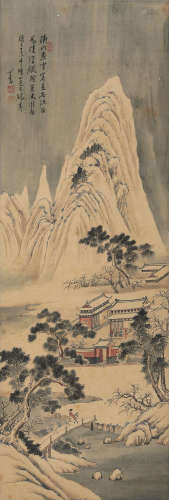 溥儒（1896～1963） 深谷访友图 立轴 设色绢本