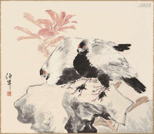 任伯年（1840～1896） 1991年作 花鸟 立轴 设色纸本