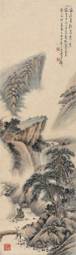 黄君璧（1898～1991） 1983年作 春山访友图 立轴 设色纸本