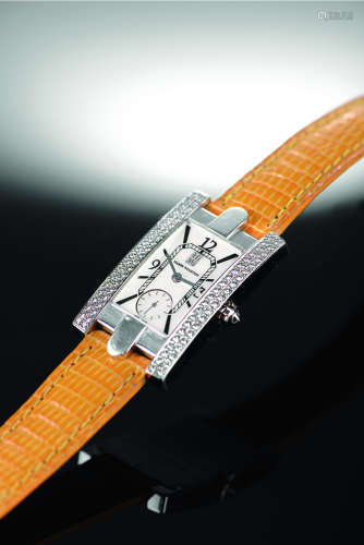 海瑞温斯顿18K白金表盘配钻石腕表
