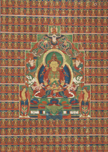 苯教辛拉沃噶唐卡 藏东18-19世纪