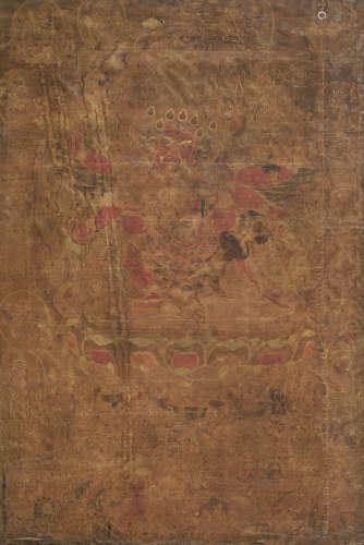 马头明王唐卡 卫藏16-17世纪