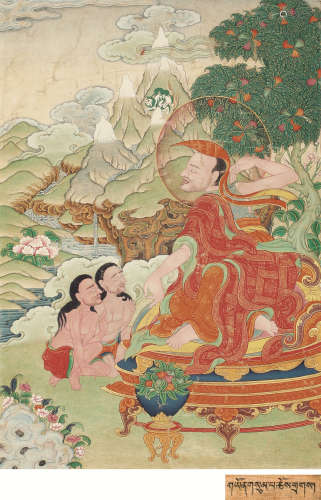 六庄严之法乘唐卡 藏东18世纪