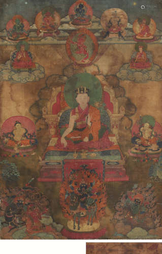 十三世噶玛巴唐卡 藏东18世纪