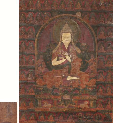 宗喀巴唐卡 卫藏15世纪