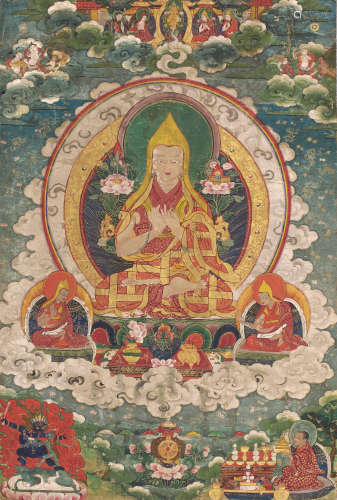 宗喀巴唐卡 藏东18世纪