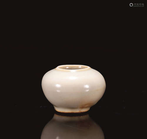 明 耀州窑月白釉水盂