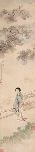 黄君璧（1898-1991） 秋思 镜心 设色绢本 1926年作