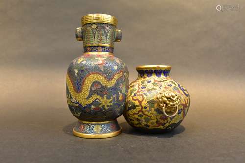 A  Cloisonne Double Vase