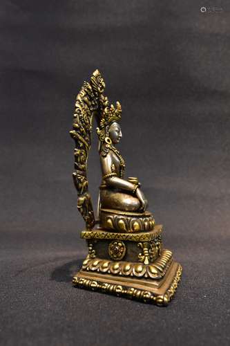 A Gilt Bronze Longevity Buddha