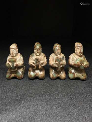 Four Hetian Jade Figures