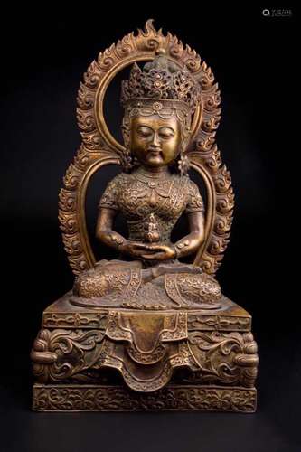 A Gilt Bronze Buddha