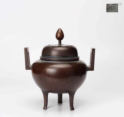 Xuande Mark, A Bronze Censer