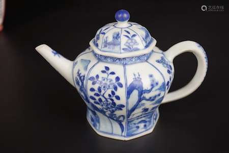 A Blue And White Teapot