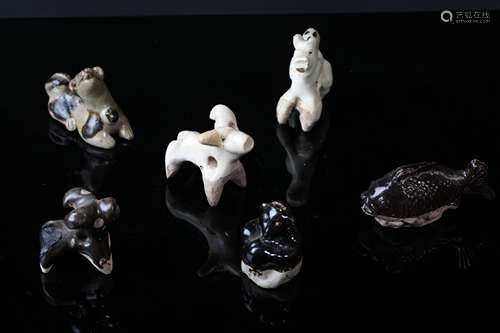 A Set of Pottery Small Animals