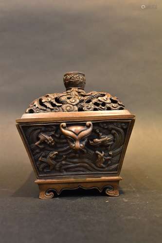 Qianlong Mark, A Bronze Censer