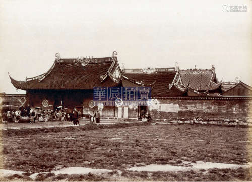 佚名 上海龙华寺大门 1880s 蛋白照片